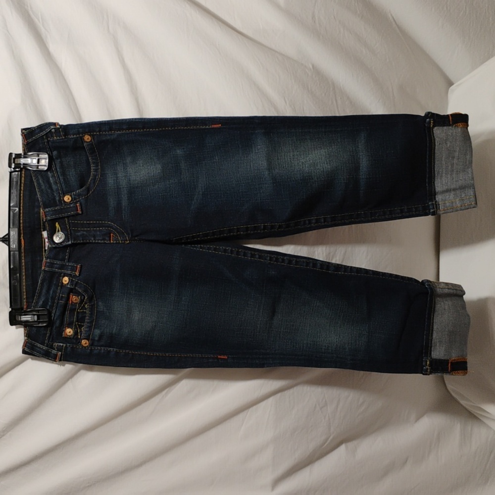 (A-72) SALE! True Religion Cropped Denim Jeans Sz.27 Hardly Worn